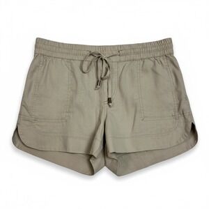 Aventura‎ Women's XS Tan Linen Blend Drawstring Waist Casual Shorts